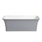 Aqua Eden 66.94 L, 35.44 W, Matte White/Gray, Solid Surface White Stone VRTSQ673624WG - alternate 3
